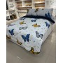 ETE HOMETEX ÇİFT KİŞİLİK WELSOFT UYKU SETİ KELEBEK ANTRASİT 8696474231862